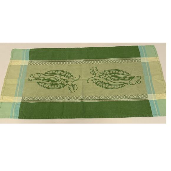 Green Pea Vintage Tea Towel - Picture 1 of 7